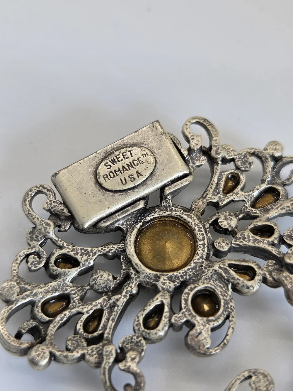 Vintage, Sweet Romance Swarvoski Crystal Floral Link Bracelet